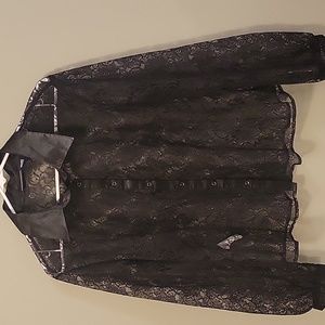 Black lace blouse